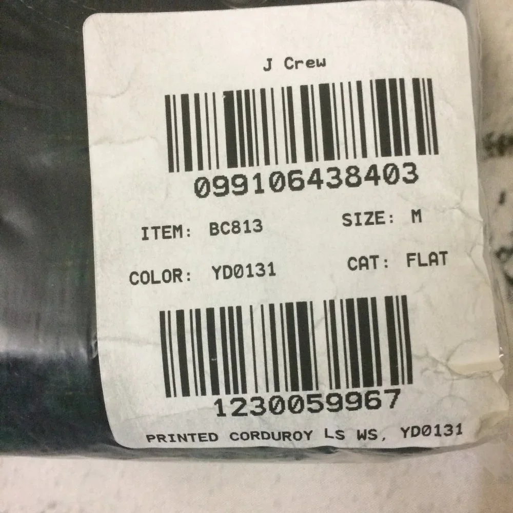 J. Crew Men’s Garment-dyed Corduroy Workshirt M